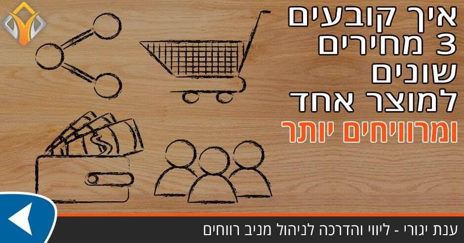 ייעוץ עסקי | איך קובעים 3 מחירים שונים למוצר אחד ומרווחים יותר?